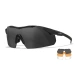 Okulary taktyczne Wiley X Vapor Comm 2.5 Set 3in1 - Matte Black (3552)